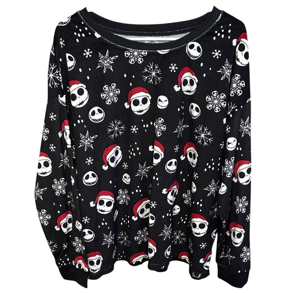 Disney Nightmare Before Christmas Jack Skellington Santa Top 2X